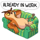 ✋-Freelance Owl, Telegram Sticker