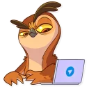 🤔-Freelance Owl, Telegram Sticker