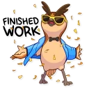 🕺-Freelance Owl, Telegram Sticker