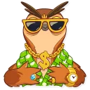 🤑-Freelance Owl, Telegram Sticker