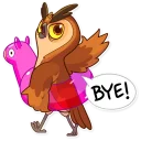 🤚-Freelance Owl, Telegram Sticker