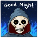 🌚-Friendly Death, Telegram Sticker