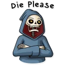 🙄-Friendly Death, Telegram Sticker