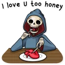 😏-Friendly Death, Telegram Sticker