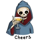 🥂-Friendly Death, Telegram Sticker
