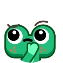 😈-Froggo In Love, Telegram Sticker