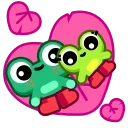 💑-Froggo In Love, Telegram Sticker