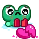 💔-Froggo In Love, Telegram Sticker