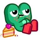 🤤-Froggo In Love, Telegram Sticker