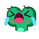 😭-Froggo In Love, Telegram Sticker