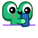 😳-Froggo In Love, Telegram Sticker