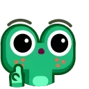 😨-Froggo In Love, Telegram Sticker