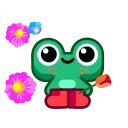 😍-Froggo In Love, Telegram Sticker