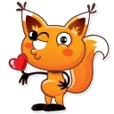 😘-Ticky the Fox, Telegram Sticker