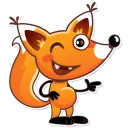 😉-Ticky the Fox, Telegram Sticker