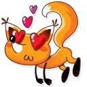 😍-Ticky the Fox, Telegram Sticker