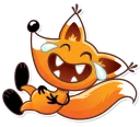 😂-Ticky the Fox, Telegram Sticker