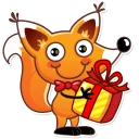 🎁-Ticky the Fox, Telegram Sticker