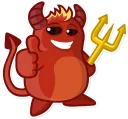 😁-Little Daemo, Telegram Sticker