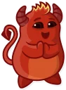 😄-Little Daemo, Telegram Sticker