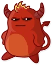 😕-Little Daemo, Telegram Sticker