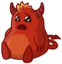 😢-Little Daemo, Telegram Sticker