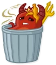 😣-Little Daemo, Telegram Sticker