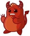 😰-Little Daemo, Telegram Sticker