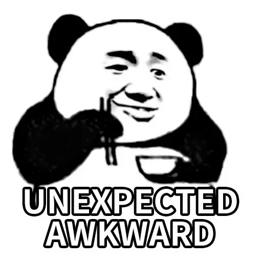 Funny Panda Man Sticker, telegram sticker