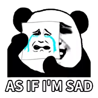 🐼-Funny Panda Man Sticker, Telegram Sticker