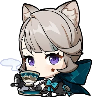 ☕️-Genshin WeChat P4 @keiriststicks, Telegram Sticker