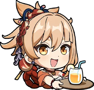 🥤-Genshin WeChat P4 @keiriststicks, Telegram Sticker