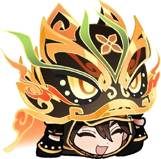 🐲-Genshin WeChat P4 @keiriststicks, Telegram Sticker