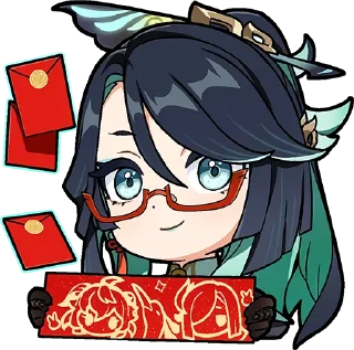 🙂-Genshin WeChat P4 @keiriststicks, Telegram Sticker