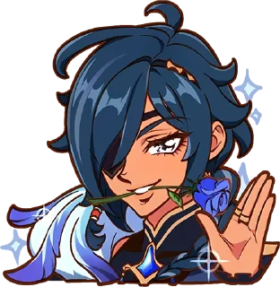 👋-Genshin WeChat P4 @keiriststicks, Telegram Sticker