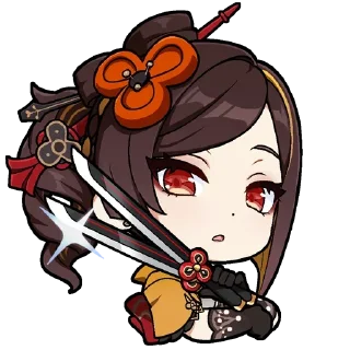 😠-Genshin WeChat P4 @keiriststicks, Telegram Sticker