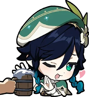 😇-Genshin WeChat P4 @keiriststicks, Telegram Sticker
