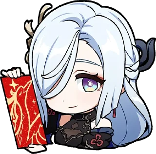🙂-Genshin WeChat P4 @keiriststicks, Telegram Sticker