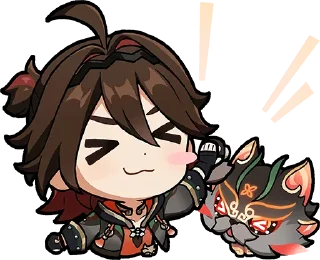 👋-Genshin WeChat P4 @keiriststicks, Telegram Sticker