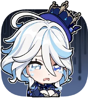 😭-Genshin WeChat P4 @keiriststicks, Telegram Sticker