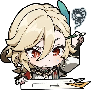 🤔-Genshin WeChat P4 @keiriststicks, Telegram Sticker
