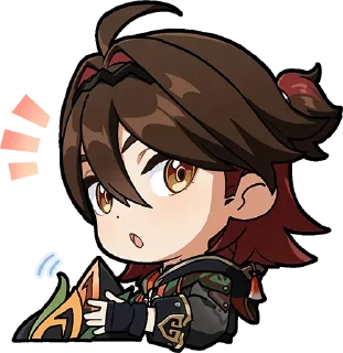 😲-Genshin WeChat P4 @keiriststicks, Telegram Sticker