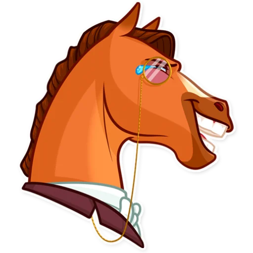 Gentleman Horse, telegram sticker
