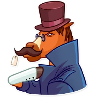 😑-Gentleman Horse, Telegram Sticker