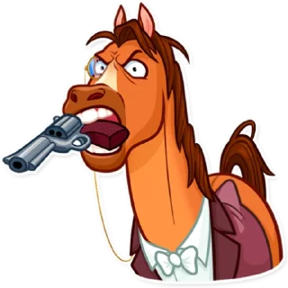 🔫-Gentleman Horse, Telegram Sticker