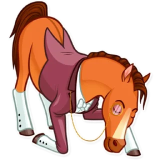 🙇‍♂️-Gentleman Horse, Telegram Sticker