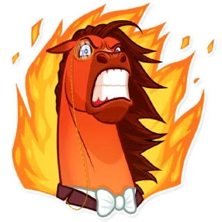 🤬-Gentleman Horse, Telegram Sticker