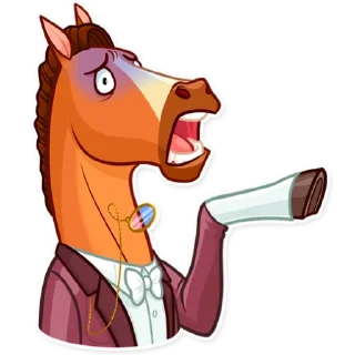 😨-Gentleman Horse, Telegram Sticker
