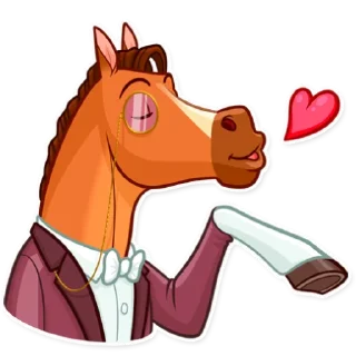 😘-Gentleman Horse, Telegram Sticker
