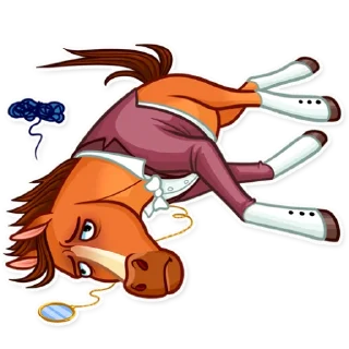 😵-Gentleman Horse, Telegram Sticker